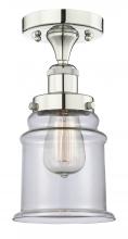 Innovations Lighting 616-1F-PN-G182 - Canton - 1 Light - 6 inch - Polished Nickel - Semi-Flush Mount