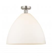  616-1F-SN-GBD-161 - Bristol - 1 Light - 16 inch - Brushed Satin Nickel - Semi-Flush Mount