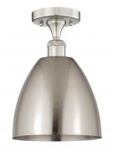 Innovations Lighting 616-1F-SN-MBD-9-SN - Bristol - 1 Light - 9 inch - Brushed Satin Nickel - Semi-Flush Mount