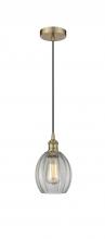 Innovations Lighting 616-1P-AB-G82-LED - Eaton - 1 Light - 6 inch - Antique Brass - Cord hung - Mini Pendant