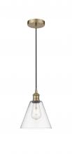 Innovations Lighting 616-1P-AB-GBC-82 - Berkshire - 1 Light - 8 inch - Antique Brass - Mini Pendant