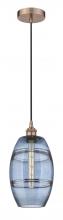 Innovations Lighting 616-1P-AC-G557-8BL - Vaz - 1 Light - 8 inch - Antique Copper - Cord hung - Mini Pendant