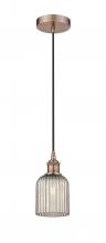 Innovations Lighting 616-1P-AC-G559-5ME - Bridal Veil - 1 Light - 5 inch - Antique Copper - Cord hung - Mini Pendant