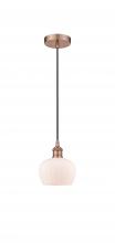 Innovations Lighting 616-1P-AC-G91 - Fenton - 1 Light - 7 inch - Antique Copper - Cord hung - Mini Pendant