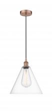 Innovations Lighting 616-1P-AC-GBC-122 - Berkshire - 1 Light - 12 inch - Antique Copper - Cord hung - Mini Pendant