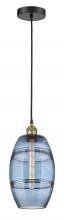 Innovations Lighting 616-1P-BAB-G557-8BL - Vaz - 1 Light - 8 inch - Black Antique Brass - Cord hung - Mini Pendant