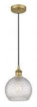 Innovations Lighting 616-1P-BB-G122C-8CL - Athens - 1 Light - 8 inch - Brushed Brass - Cord hung - Mini Pendant