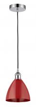 Innovations Lighting 616-1P-PC-MBD-75-RD - Plymouth - 1 Light - 8 inch - Polished Chrome - Cord hung - Mini Pendant