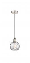 Innovations Lighting 616-1P-PN-G1215-6 - Athens Water Glass - 1 Light - 6 inch - Polished Nickel - Cord hung - Mini Pendant