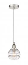 Innovations Lighting 616-1P-PN-G556-6CL - Rochester - 1 Light - 6 inch - Polished Nickel - Cord hung - Mini Pendant