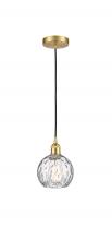 Innovations Lighting 616-1P-SG-G1215-6 - Athens Water Glass - 1 Light - 6 inch - Satin Gold - Cord hung - Mini Pendant