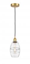 Innovations Lighting 616-1P-SG-G557-6CL - Vaz - 1 Light - 6 inch - Satin Gold - Cord hung - Mini Pendant