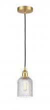 Innovations Lighting 616-1P-SG-G559-5CL - Bridal Veil - 1 Light - 5 inch - Satin Gold - Cord hung - Mini Pendant