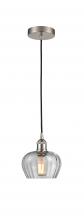 Innovations Lighting 616-1P-SN-G92-LED - Fenton - 1 Light - 7 inch - Brushed Satin Nickel - Cord hung - Mini Pendant