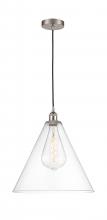 Innovations Lighting 616-1P-SN-GBC-162 - Berkshire - 1 Light - 16 inch - Brushed Satin Nickel - Cord hung - Pendant