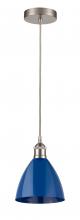 Innovations Lighting 616-1P-SN-MBD-75-BL-LED - Plymouth - 1 Light - 8 inch - Brushed Satin Nickel - Cord hung - Mini Pendant