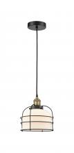 Innovations Lighting 616-1PH-BAB-G71-CE - Bell Cage - 1 Light - 9 inch - Black Antique Brass - Mini Pendant