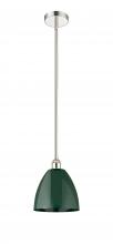 Innovations Lighting 616-1S-PN-MBD-9-GR - Plymouth - 1 Light - 9 inch - Polished Nickel - Cord hung - Mini Pendant