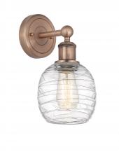 Innovations Lighting 616-1W-AC-G1013 - Belfast - 1 Light - 6 inch - Antique Copper - Sconce