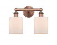 Innovations Lighting 616-2W-AC-G111 - Cobbleskill - 2 Light - 14 inch - Antique Copper - Bath Vanity Light