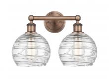 Innovations Lighting 616-2W-AC-G1213-8 - Athens Deco Swirl - 2 Light - 17 inch - Antique Copper - Bath Vanity Light