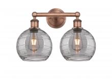 Innovations Lighting 616-2W-AC-G1213-8SM - Athens Deco Swirl - 2 Light - 17 inch - Antique Copper - Bath Vanity Light