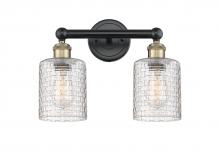  616-2W-BAB-G112C-5CL - Cobbleskill - 2 Light - 14 inch - Black Antique Brass - Bath Vanity Light