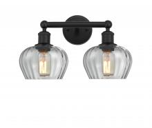  616-2W-BK-G92 - Fenton - 2 Light - 16 inch - Matte Black - Bath Vanity Light