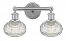 Innovations Lighting 616-2W-PC-G555-6CL - Ithaca - 2 Light - 15 inch - Polished Chrome - Bath Vanity Light