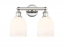  616-2W-PN-G558-6GWH - Bella - 2 Light - 15 inch - Polished Nickel - Bath Vanity Light