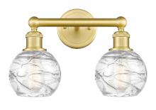  616-2W-SG-G1213-6 - Athens Deco Swirl - 2 Light - 15 inch - Satin Gold - Bath Vanity Light