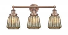  616-3W-AC-G146 - Chatham - 3 Light - 25 inch - Antique Copper - Bath Vanity Light