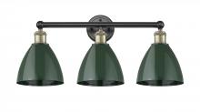 Innovations Lighting 616-3W-BAB-MBD-75-GR - Plymouth - 3 Light - 26 inch - Black Antique Brass - Bath Vanity Light