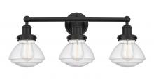  616-3W-BK-G324 - Olean - 3 Light - 25 inch - Matte Black - Bath Vanity Light