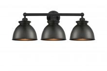  616-3W-BK-M14-BK - Adirondack - 3 Light - 26 inch - Matte Black - Bath Vanity Light