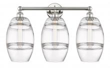  616-3W-PN-G557-8CL - Vaz - 3 Light - 26 inch - Polished Nickel - Bath Vanity Light