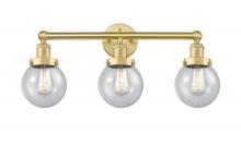 Innovations Lighting 616-3W-SG-G204-6 - Beacon - 3 Light - 24 inch - Satin Gold - Bath Vanity Light