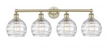 Innovations Lighting 616-4W-AB-G1213-8 - Athens Deco Swirl - 4 Light - 35 inch - Antique Brass - Bath Vanity Light