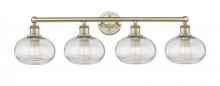 Innovations Lighting 616-4W-AB-G555-8CL - Ithaca - 4 Light - 35 inch - Antique Brass - Bath Vanity Light