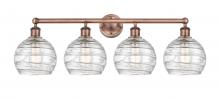 Innovations Lighting 616-4W-AC-G1213-8 - Athens Deco Swirl - 4 Light - 35 inch - Antique Copper - Bath Vanity Light