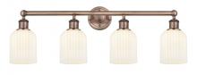 Innovations Lighting 616-4W-AC-G559-5GWH - Bridal Veil - 4 Light - 32 inch - Antique Copper - Bath Vanity Light