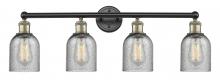  616-4W-BAB-G257 - Caledonia - 4 Light - 32 inch - Black Antique Brass - Bath Vanity Light