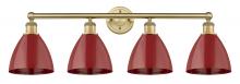 Innovations Lighting 616-4W-BB-MBD-75-RD - Plymouth - 4 Light - 35 inch - Brushed Brass - Bath Vanity Light