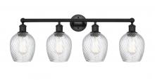  616-4W-BK-G292 - Salina - 4 Light - 33 inch - Matte Black - Bath Vanity Light