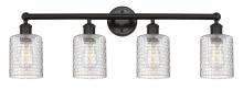  616-4W-OB-G112C-5CL - Cobbleskill - 4 Light - 32 inch - Oil Rubbed Bronze - Bath Vanity Light