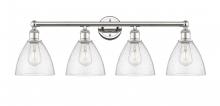  616-4W-PN-GBD-754 - Bristol - 4 Light - 35 inch - Polished Nickel - Bath Vanity Light