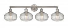 Innovations Lighting 616-4W-SN-G555-8CL - Ithaca - 4 Light - 35 inch - Satin Nickel - Bath Vanity Light