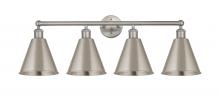 Innovations Lighting 616-4W-SN-MBC-8-SN - Berkshire - 4 Light - 35 inch - Satin Nickel - Bath Vanity Light