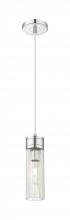  617-1P-PC-G617-8SCL - Boreas - 1 Light - 3 inch - Polished Chrome - Cord Hung - Mini Pendant