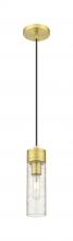  617-1P-SG-G617-8DE - Boreas - 1 Light - 3 inch - Satin Gold - Cord Hung - Mini Pendant